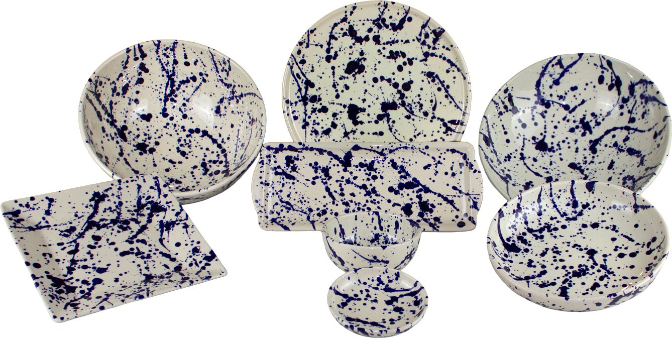 Blue Splatter Butter Dish – ABS Pottery