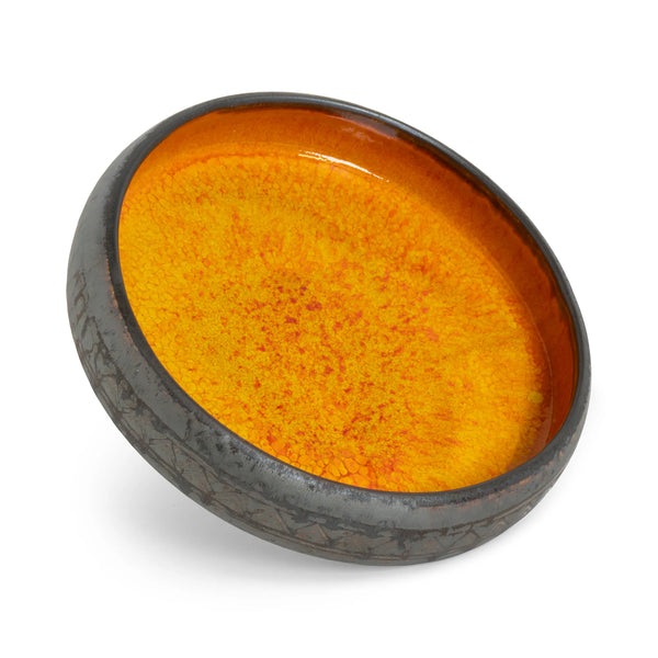 Amber Round Shallow Bowl