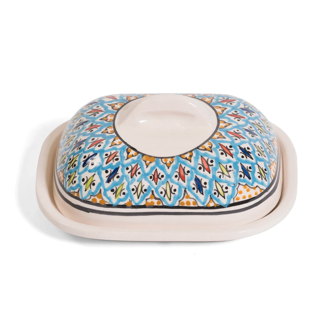 Blue Splatter Butter Dish – ABS Pottery