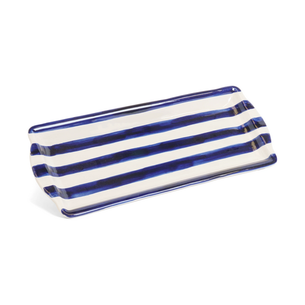 Cobalt Swirl Rectangular Platter