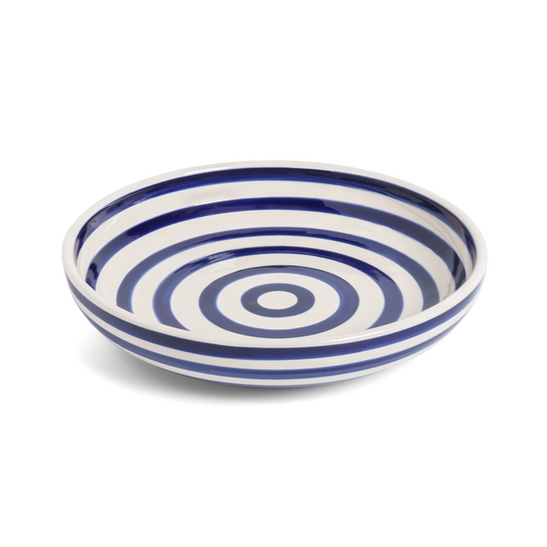 Cobalt Swirl Shallow Bowl