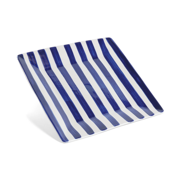 Cobalt Swirl Square Plate