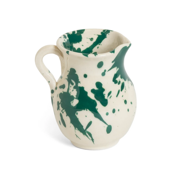 Green Splatter Milk Jug