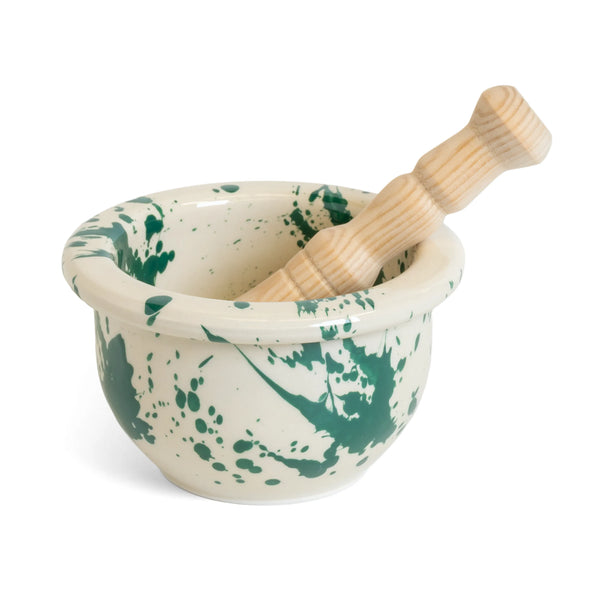 Green Splatter Pestle & Mortar