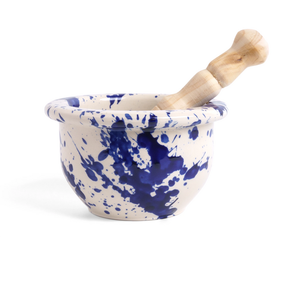 Blue Splatter Pestle & Mortar