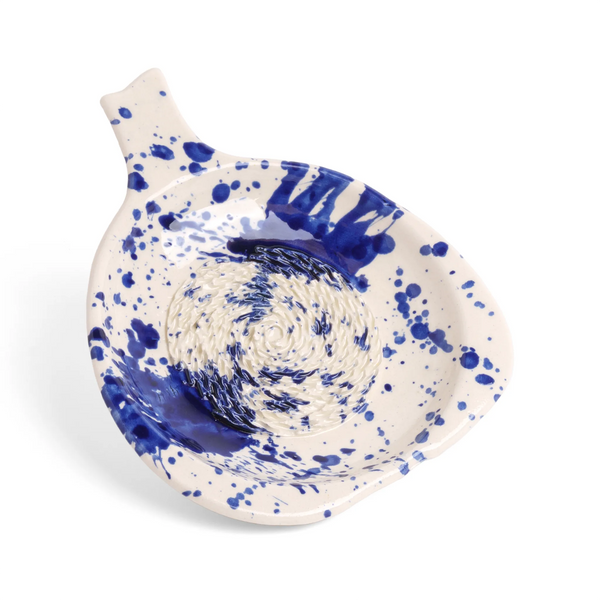 Blue Splatter Garlic Grater