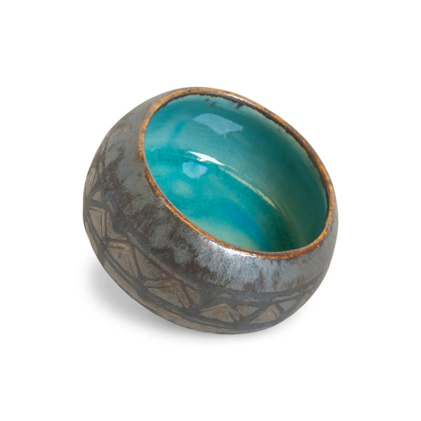 Turquoise Round Dip Bowl