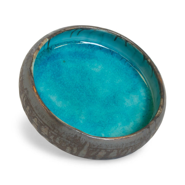 Turquoise Round Shallow Bowl