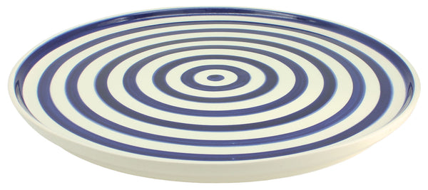 Cobalt Swirl Round Serving Platter