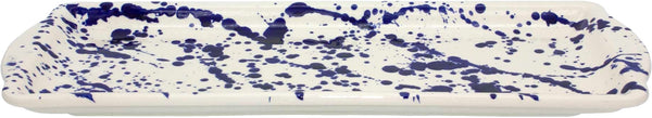 Blue Splatter Rectangular Platter